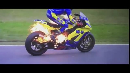 Призрачен ездач -мотоциклет в огън