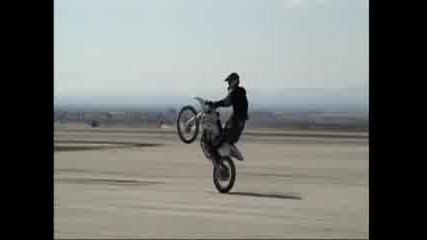 Wheelie at El Mirage on Yz450f