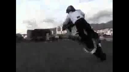 Girls moto stunt