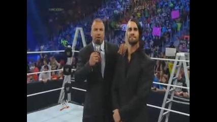 Triple H казва, че Orton ще бьде шампион, а Rollins ще спечели куфара - Wwe Smackdown -27/6/14