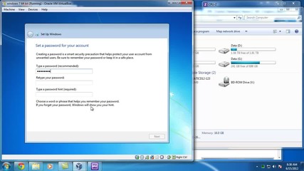Virtualbox and Windows 7