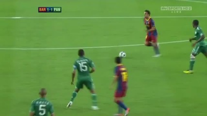 Barcelona Vs Panathinaikos 5 - 1 Messi Goal 1 - 1