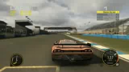 Race Driver Grid Saleen S7r Donington Park gameplay