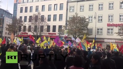 Germany: Pro-Kurdish protesters rally in solidarity with victims of Ankara attack