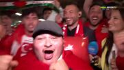 Атмосферата в Дортмунд след победата на Турция над Грузия