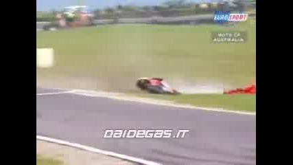 Troy Bailyss Crash At Australian Motogp