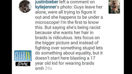 Justin Bieber Defends Kylie Jenner’s Cornrow Pic!