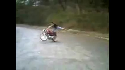 Motard Gets Taught A Lesson In Humilty By His Bike 