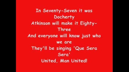 Glory Glory Man United 