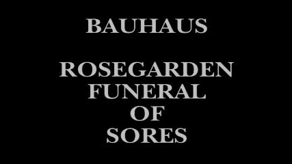 Bauhaus - Rosegarden Funeral of Sores