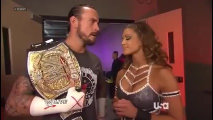 Eve Torres Talks To Cm Punk In Backstage - Wwe Raw 7_9_12
