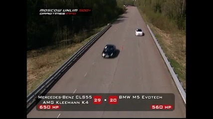 Dragtimes.info Mercedes Cls55 vs Bmw M5