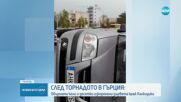След торнадото в Гърция: Обърнати коли и десетки изкоренени дървета край Халкидики