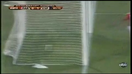 World Cup Парагвай 0:1 Испания! Гол на David Villa 