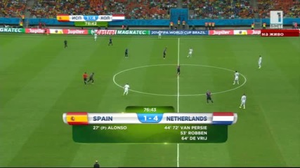 Испания – Холандия, среща от Световното първенство по футбол – Бразилия 2014 – 13 юни 2014 chast 2