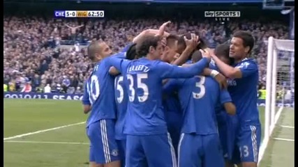 Chelsea 5 - 0 Wigan (drogba Goal)