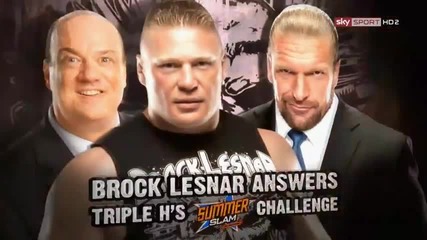 Wwe Summerslam 2012 - Brock Lesnar vs Triple H promo 1000 Episode of Raw