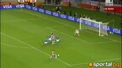 World Cup Италия 1 - 1 Парагвай - Двата гола 