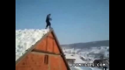 весел самоубиец в снега