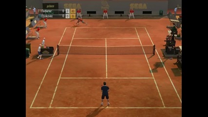 Virtua Tennis 2009 - Federer Vs Djokovic (my gameplay) 