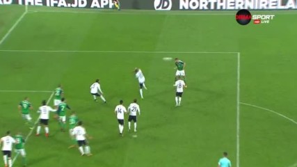 Магинис с почетен гол за Северна Ирландия срещу Германия