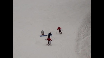 Intersport-bansko tommy ski instructor skiing whith friends