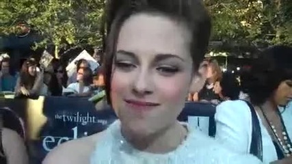 Kristen Stewart about the Jacob/bella kiss - Eclipse La Premiere 