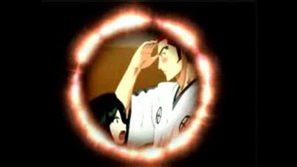 Ichigo, Rukia, Renji and Kaien - Stand in The Rain