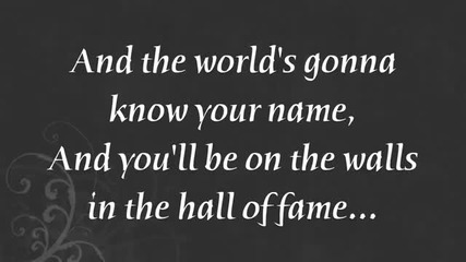 Hall Of Fame - The Script feat. will.i.am (lyrics)