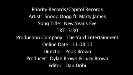 New Music Video Snoop Dogg -new Year's Eve- Feat. Marty James