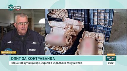 Над 3000 кутии с цигари, скрити в хляб, задържаха митническите служители