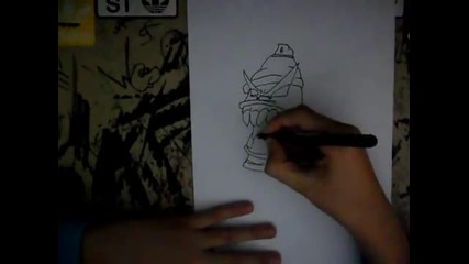 how to draw graffiti spray cans