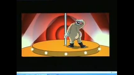 Funny Santa the Stripper Cartoon send to friends 