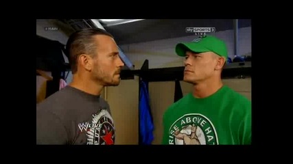 [ Raw 30/7/2012 ] - Cm Punk & John Cena [backstage]..