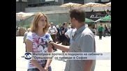 Малоброен протест в подкрепа на кабинета "Орешарски" се проведе в София