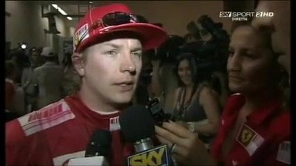 Kimi Raikkonen after race Abu Dhabi 2009 