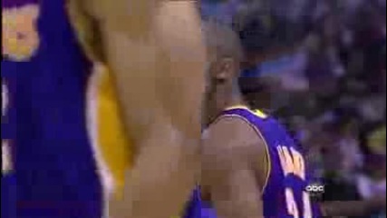 Clutch amp; Evil Look three pointer vs Nuggets Game 3 (hd)
