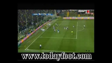 Божинов вкарва на Интер Parma 1:1 Inter Milan (10.02.2010) 