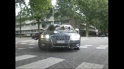 Audi S8 - ускорение, звук 