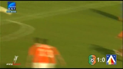 Литекс - Левски 1:0 Христо Янев открива резултата от пряк-свободен удар