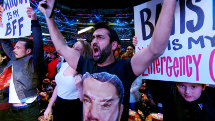 Kumail Nanjiani cheers on Batista at WrestleMania: WWE 24: Batista extra