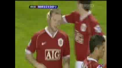 Man Utd 2 - 0 Sheff Utd - Rooney Goal