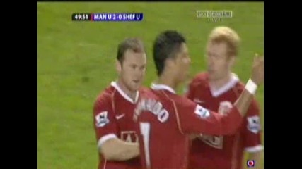 Man Utd 2 - 0 Sheff Utd - Rooney Goal