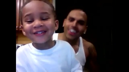 Lil Drew & Chris Brown Sing Soulja Boy 