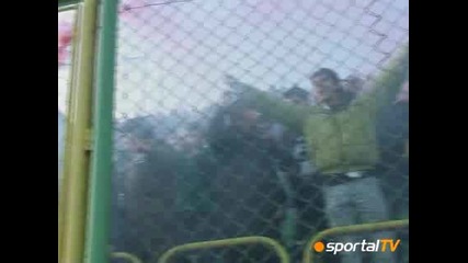 Еуфория в зелено при изравнителния гол на Пирин срещу Левски 