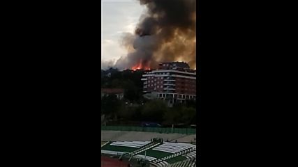 Пожар край стадион "Берое"