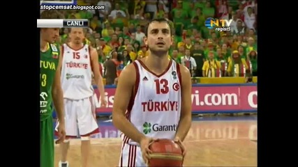 Турция 84 - 76 Латвия (eurobasket 2009)