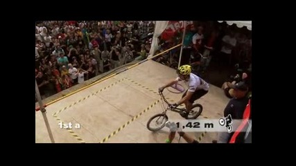 Световен рекорд - скачане със колело 1.42м