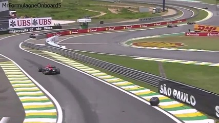 F1 Гран при на Бразилия 2011 - Glock губи задна лява гума и отпада от гран при-то [hd]