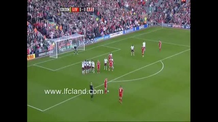 Steven Gerrard Free Kick vs Arsenal 2007-2008